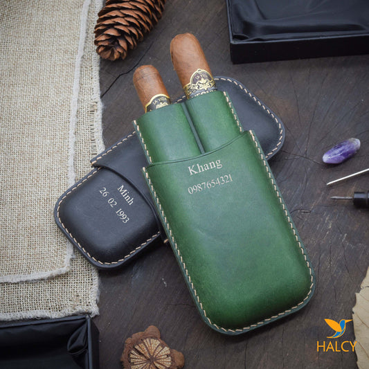 Bao Cigar 2 điếu da Pueblo