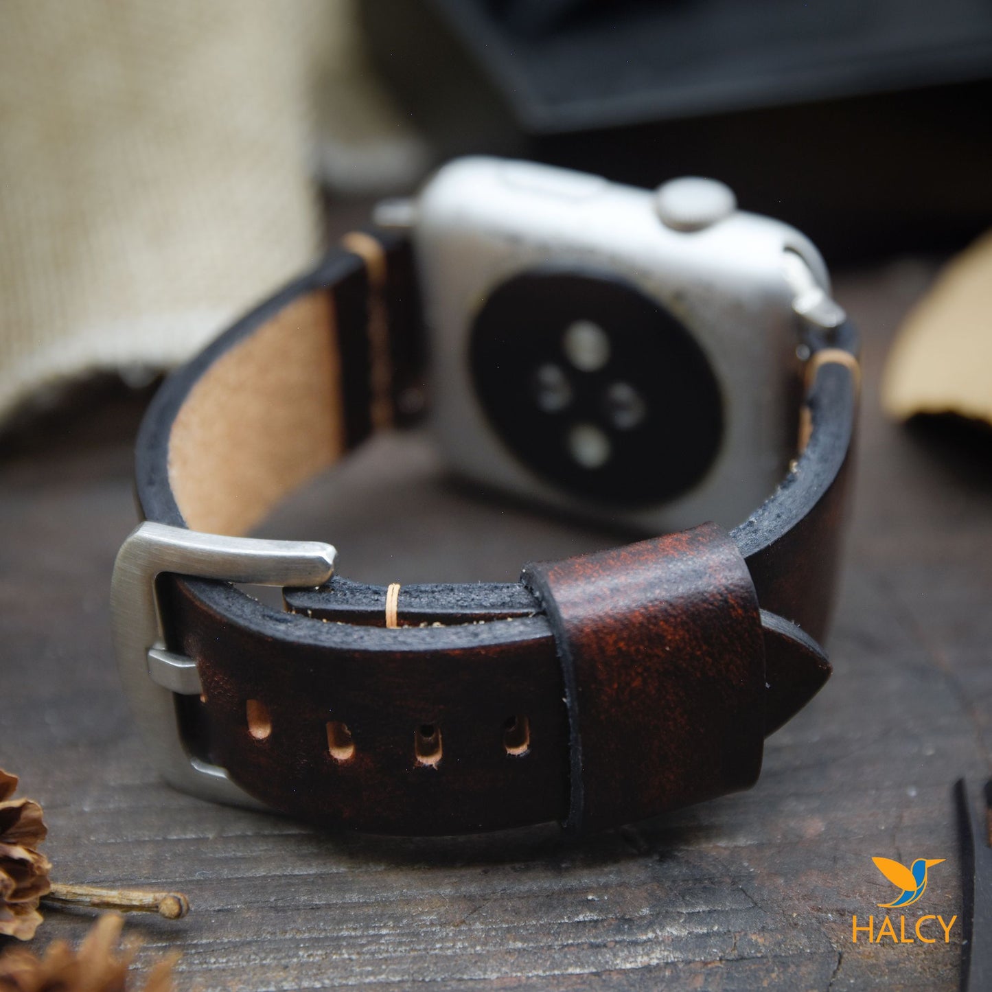 Dây đồng hồ da bò Vegetable Tanned Ý với chốt tháo nhanh - Lựa chọn chiều rộng - 16mm, 18mm, 20mm, 22mm, 24mm, v.v.