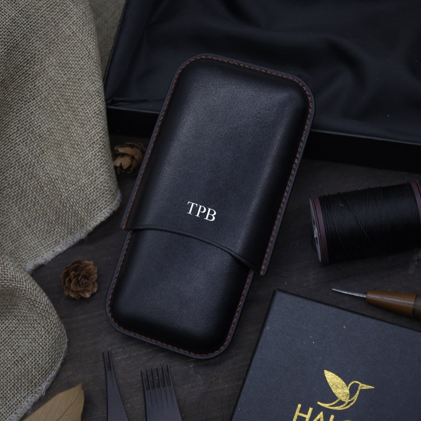 Bao da xì gà Full grain leather