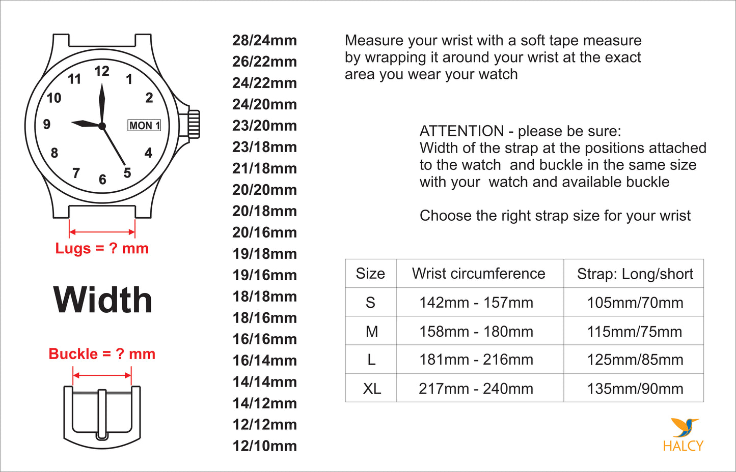 Dây đồng hồ da đà điểu với chốt tháo nhanh - Lựa chọn chiều rộng - 16mm, 18mm, 20mm, 22mm, 24mm, v.v.