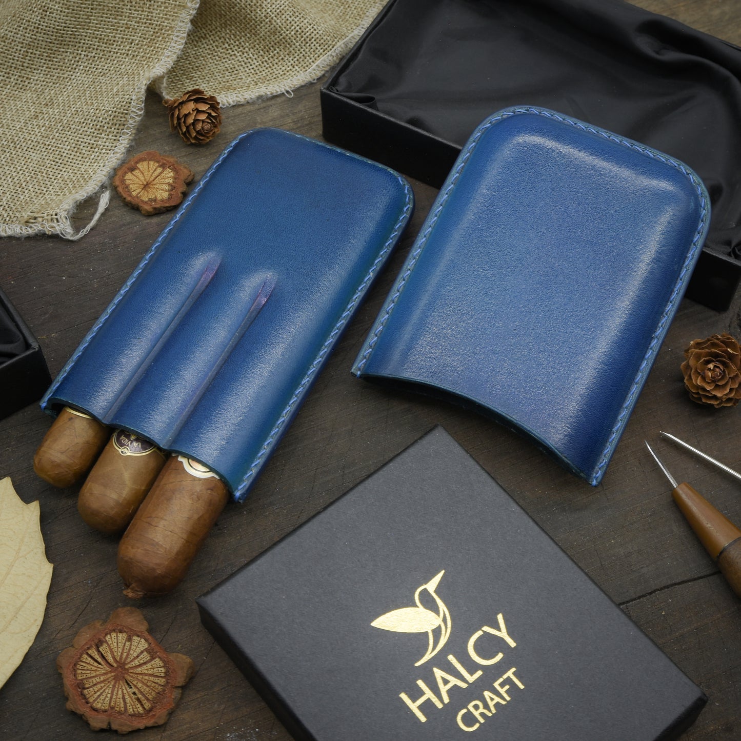Bao da xì gà Full grain leather
