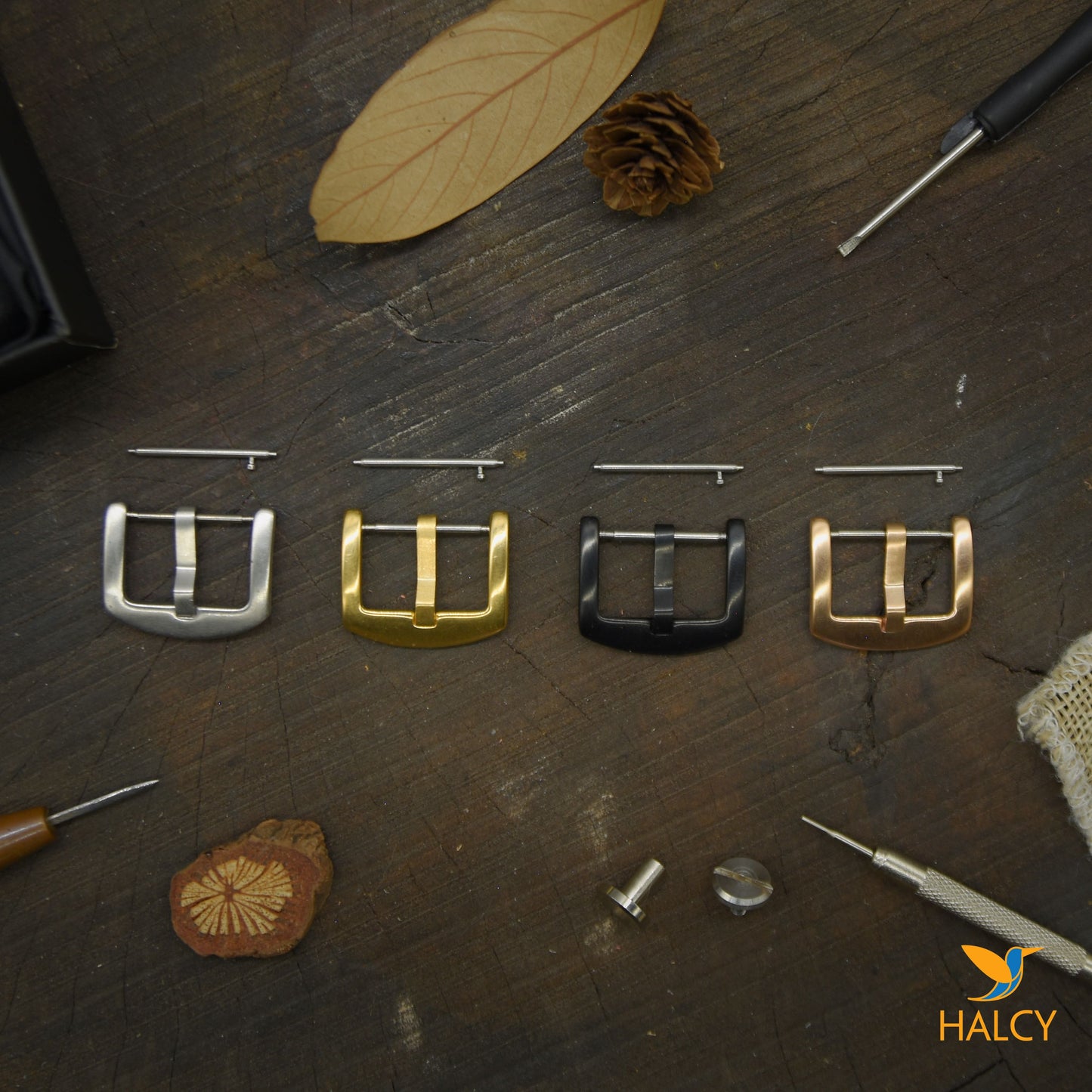 Dây đồng hồ da bò Vegetable Tanned Ý với chốt tháo nhanh - Lựa chọn chiều rộng - 16mm, 18mm, 20mm, 22mm, 24mm, v.v.