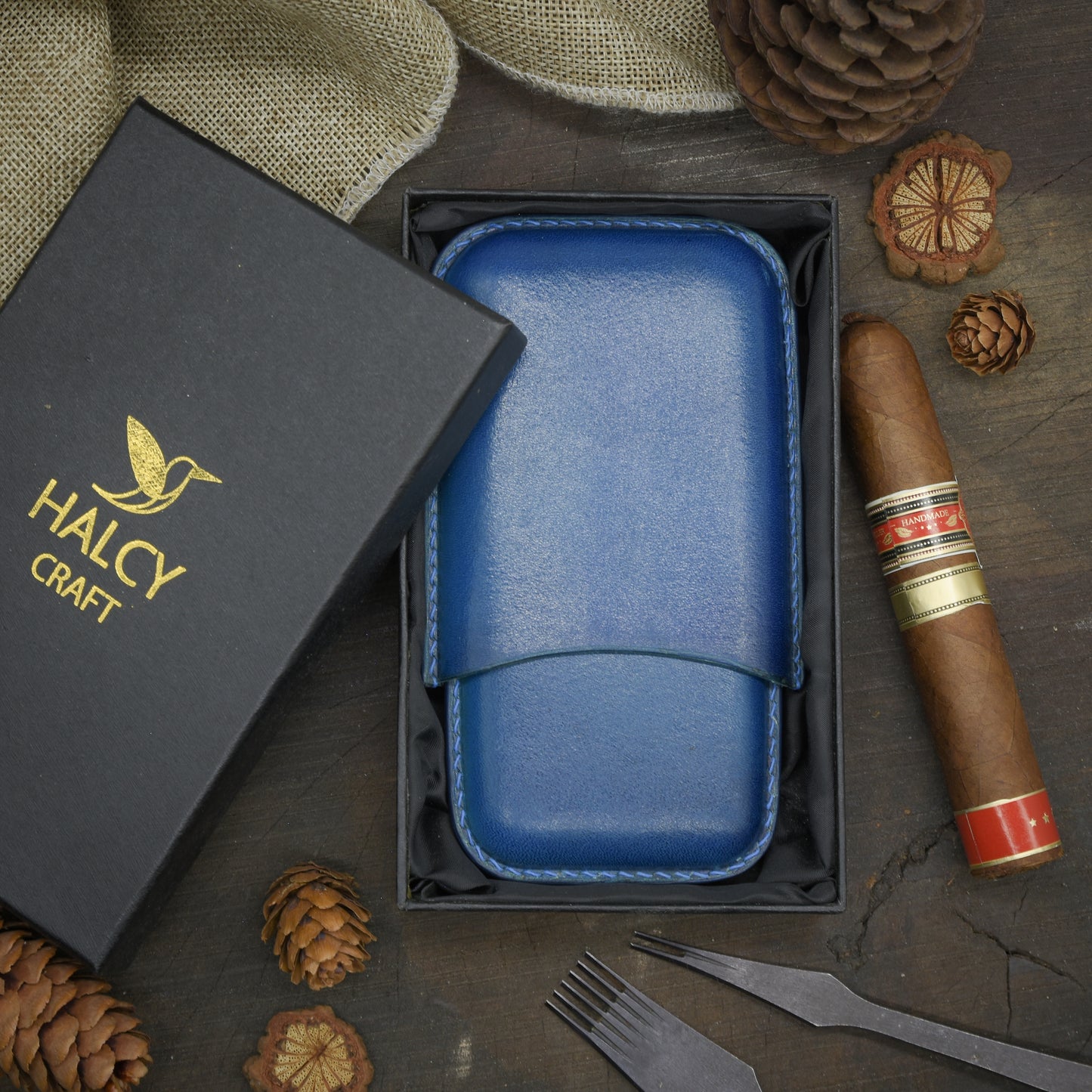 Bao da xì gà Full grain leather