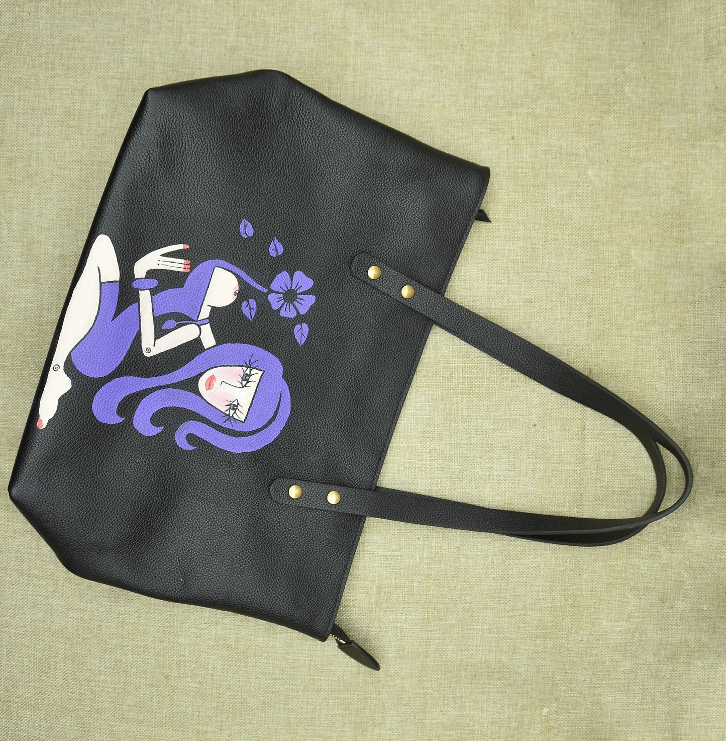 Túi Tote violet girl bag