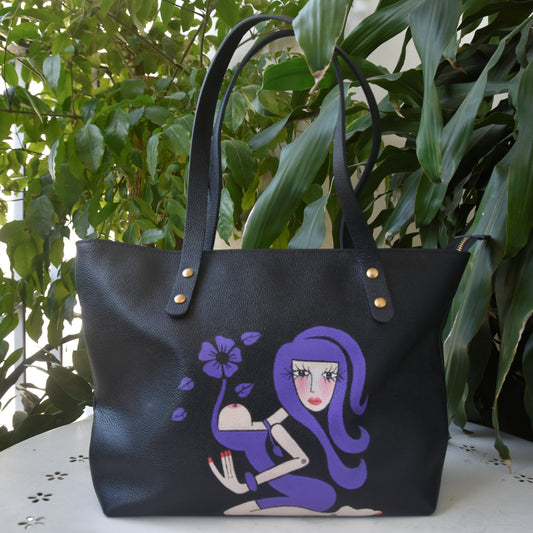 Túi Tote violet girl bag
