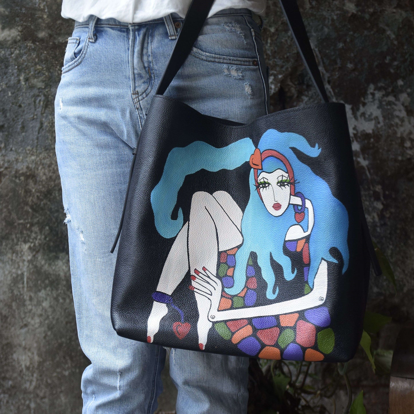 Túi Buckle Blue Girl bag
