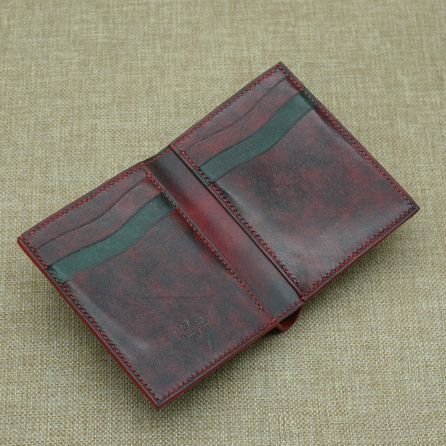 VÍ HANDMADE PATINA DẬP - DÁNG ĐỨNG - DA VEG