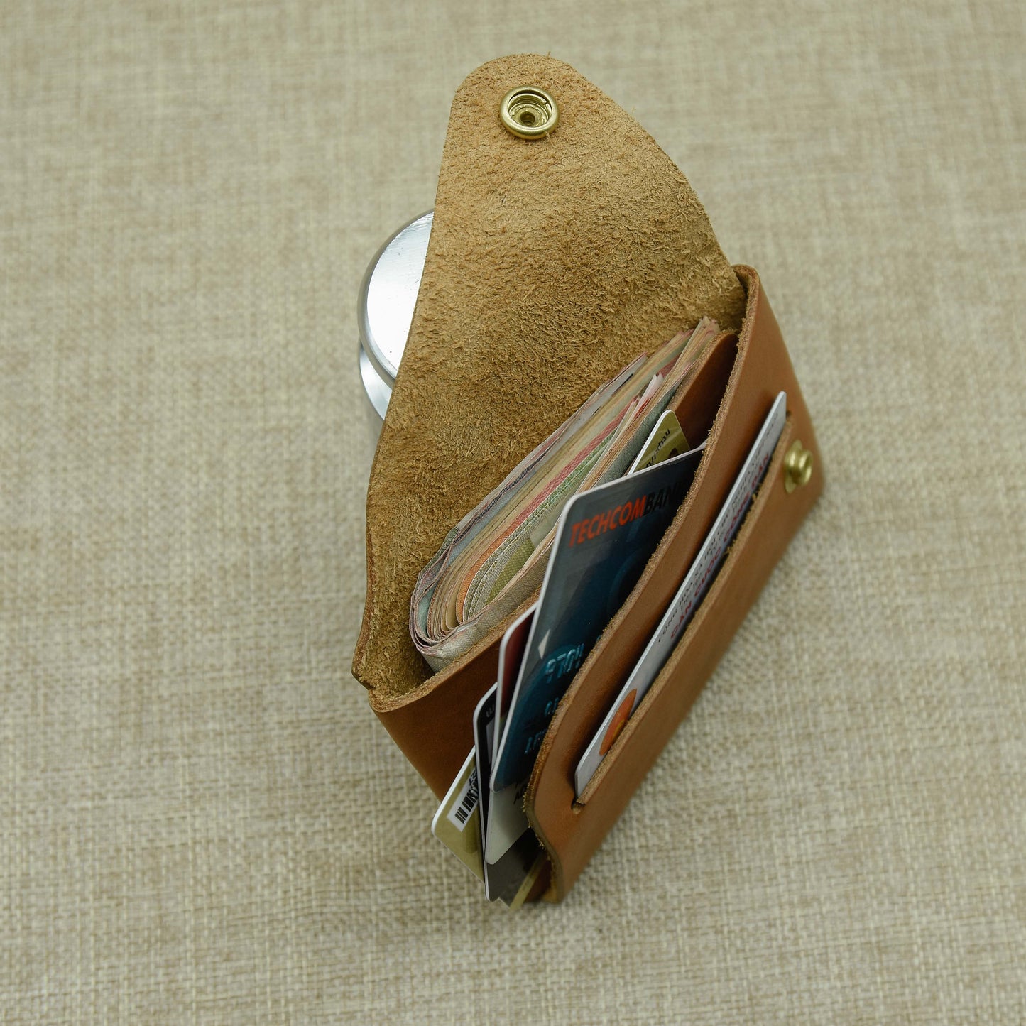 VÍ GẬP HANDMADE MINI - DA VACHETTA