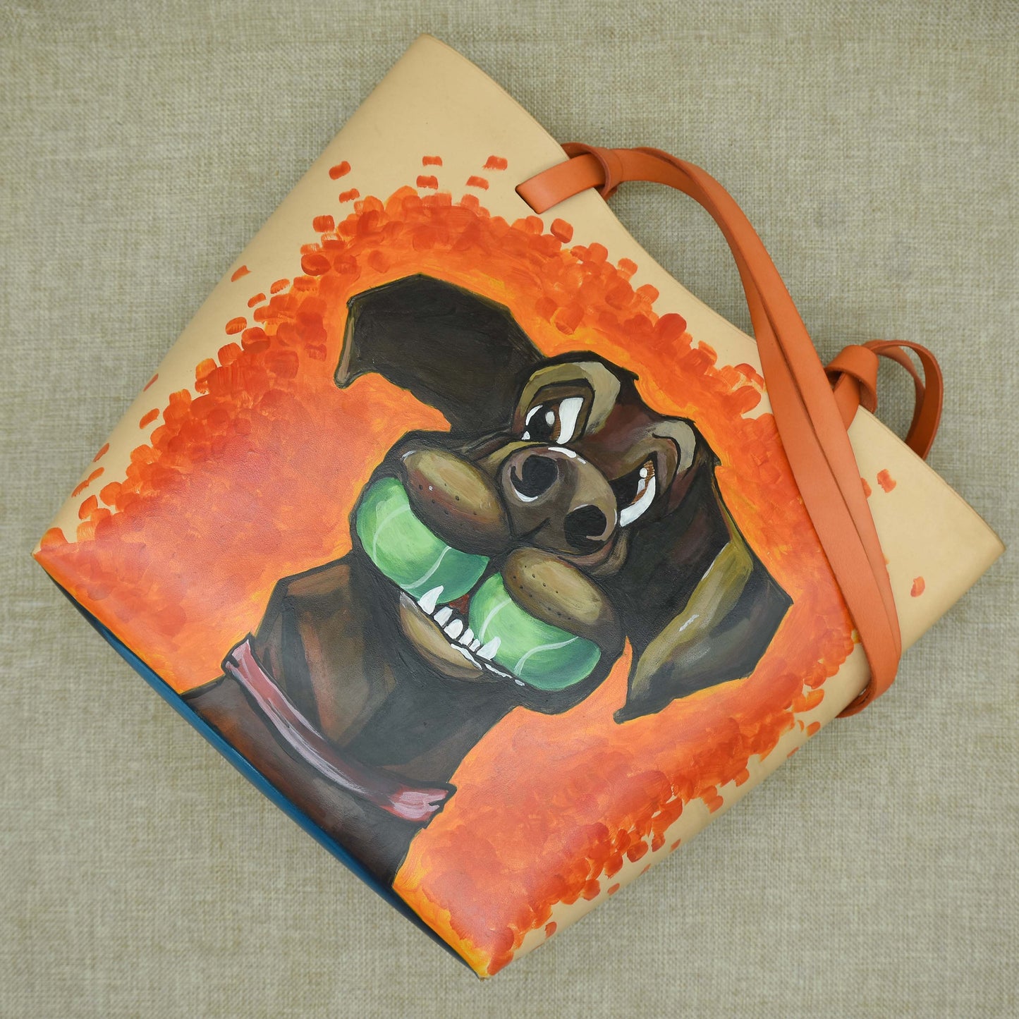Túi Tote bag da Veg Ý, vẽ hình theo yêu cầu