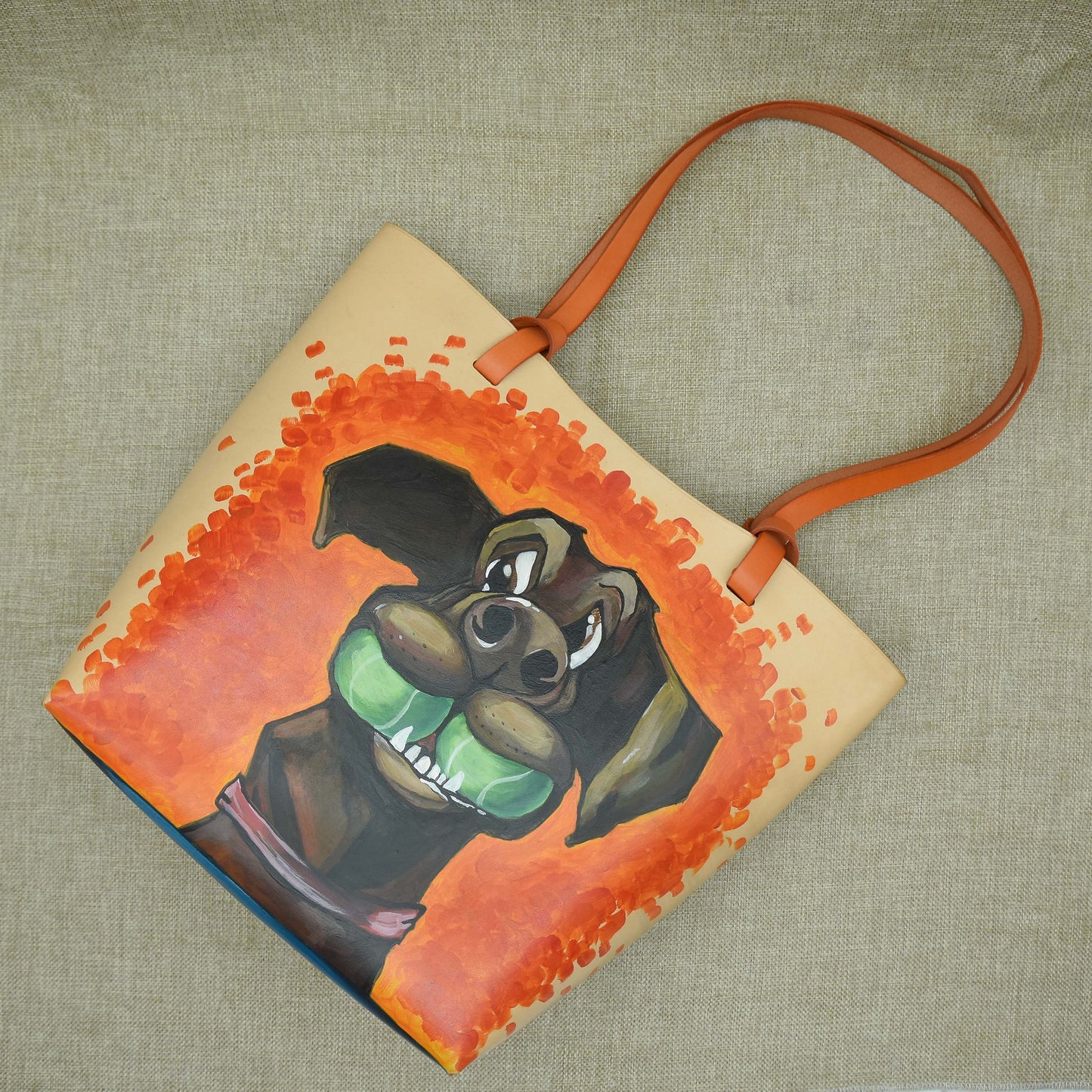 Túi Tote bag da Veg Ý, vẽ hình theo yêu cầu