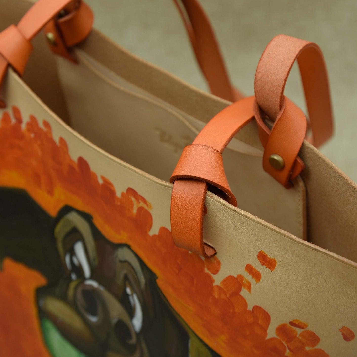 Túi Tote bag da Veg Ý, vẽ hình theo yêu cầu