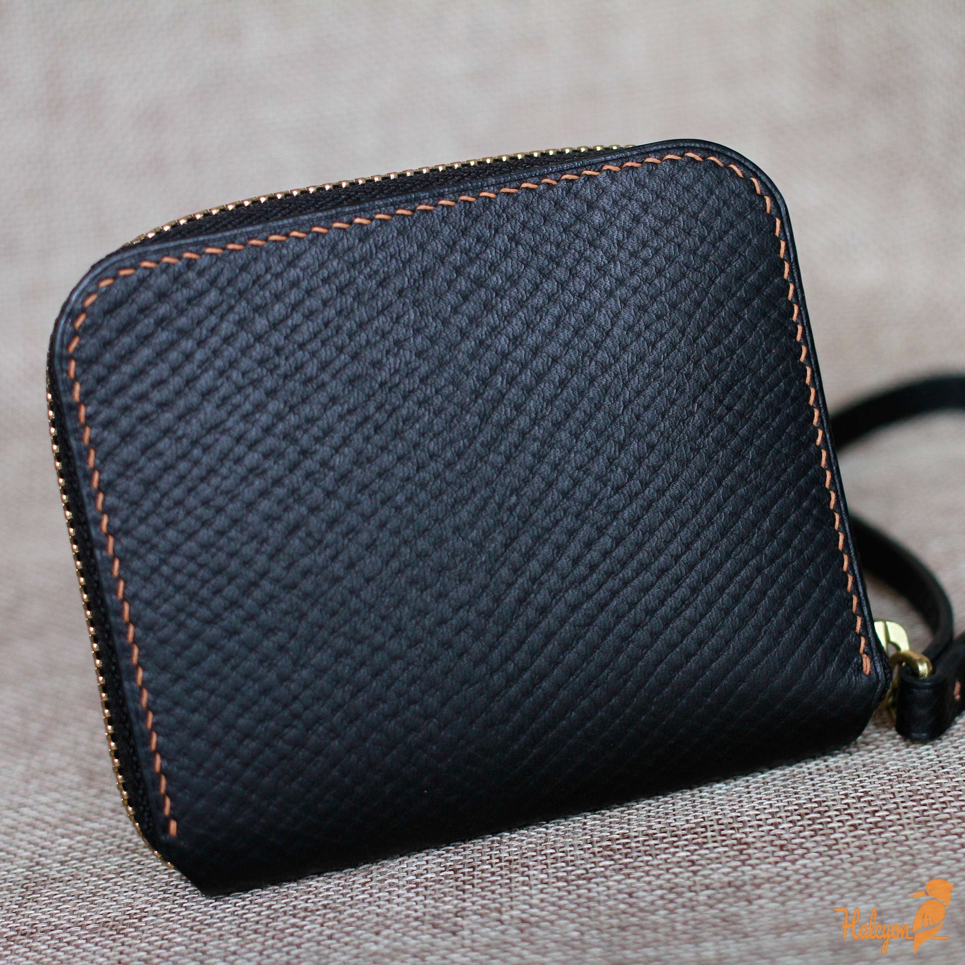 Ví Zip mini da Hatch Grain của Horween Mỹ - Halcyon VN