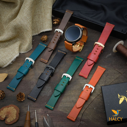 Dây đồng hồ Samsung, Garmin da  Ý - Chốt tháo lắp nhanh - Lựa chọn màu khóa