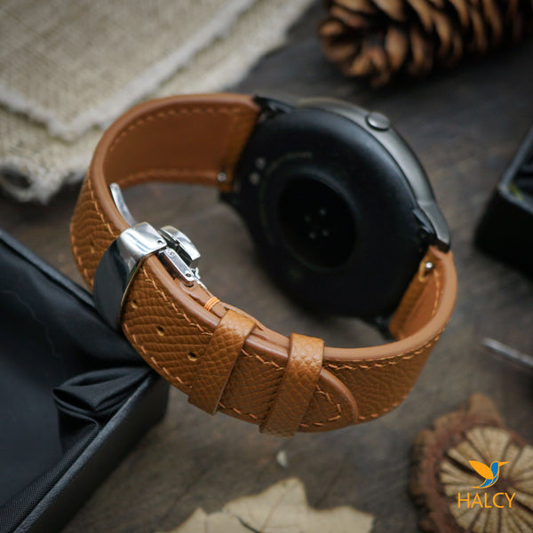 Dây đồng hồ Samsung da Epsom Pháp - Chốt tháo lắp nhanh - Khóa bướm - Lựa chọn màu khóa
