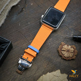 Dây đồng hồ Apple Watch làm thủ công từ  da bê Swift Pháp  - Khóa bướm- Lựa chọn màu khóa