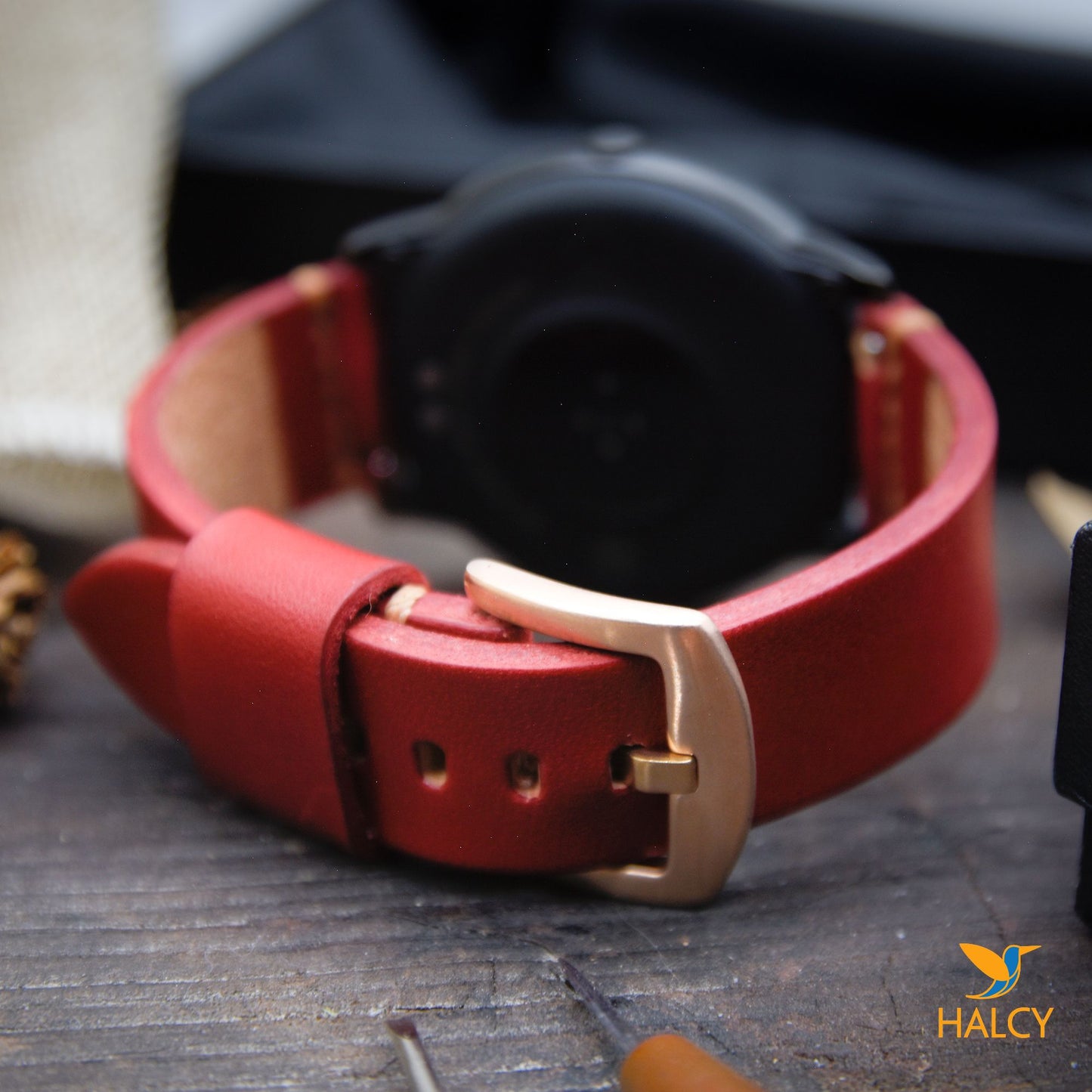 Dây đồng hồ Samsung, Garmin da  Ý - Chốt tháo lắp nhanh - Lựa chọn màu khóa