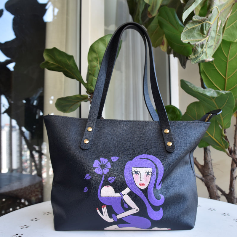 Túi Tote violet girl bag