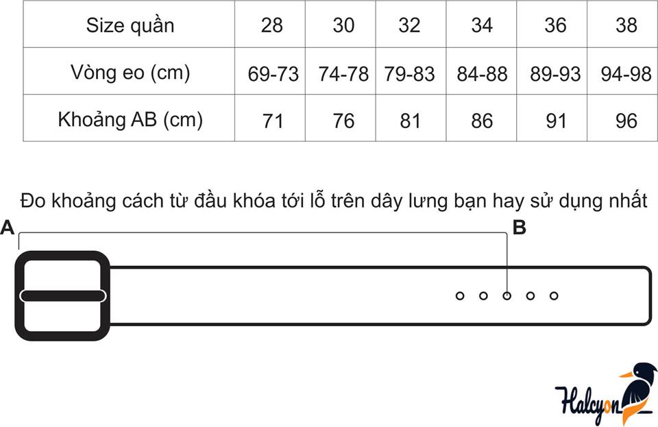 Dây lưng nam khóa con lăn da cá mập Nhật - Halcyon VN
